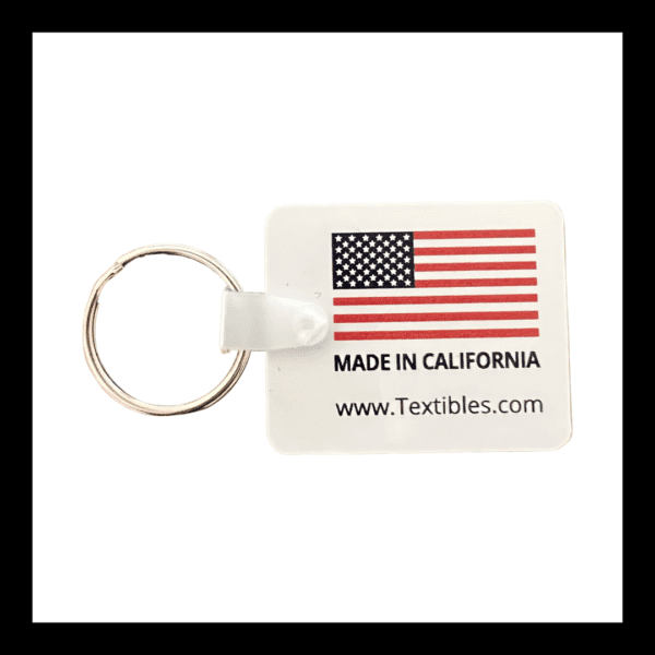 Made in California Keychain With American Flag