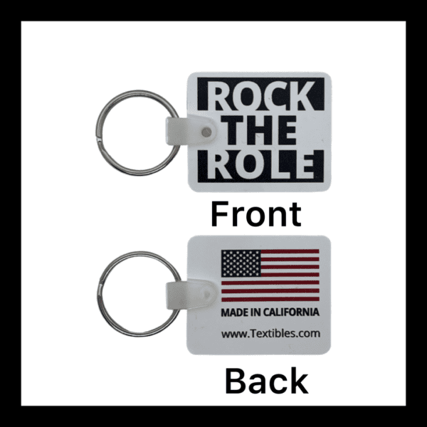 Rock the Role Keychain Front and Back