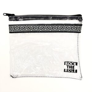 A Pouch Insert With Black Tribal Design